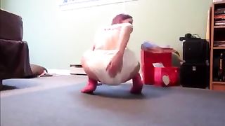18 year old shitting in white diapers