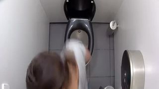 Voyeur shitting girl
