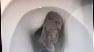 She can't flush that huge turd