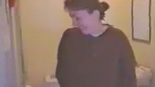 Vintage video of a sexy milf shitting