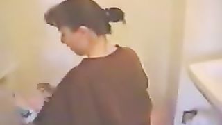 Vintage video of a sexy milf shitting