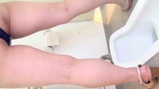 Two girls pooping by turn