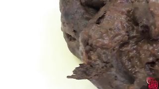 Two girls pooping by turn