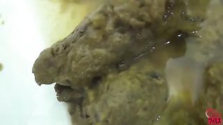 Two amateur girls shitting