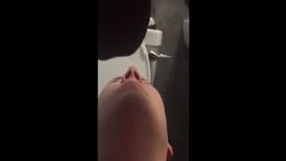Smearing poop on a brunette slut