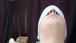 Feeding male slave with poop