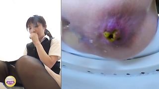 Sounds of liquid shit with pressure