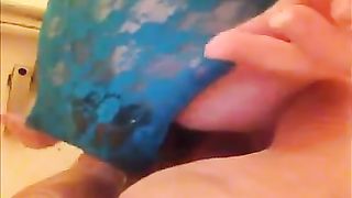Horny wife pooping a lot in blue panties