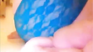 Horny wife pooping a lot in blue panties