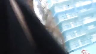 Japanese office girl shitting on stairway