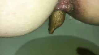 Beauty shitting in close up