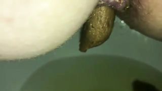 Beauty shitting in close up