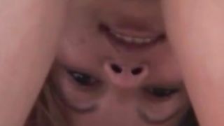 She's pooping in close up