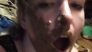 Cum on her dirty face