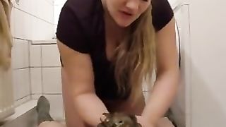 Nice scat fuck with a blonde girl