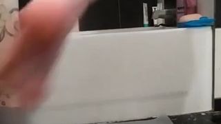 Girl with big ass shits from bathtub