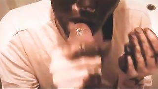 Giving a scat handjob for a big facial