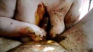 Giving a great scat handjob