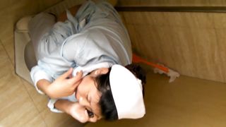 Spying on a Chinese girl peeing and pooping