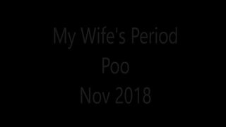 Fat granny shitting in close up