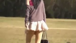 Japanese girl desperate to poop in panties