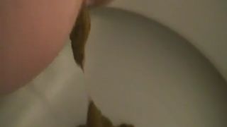 Shitting in toilet