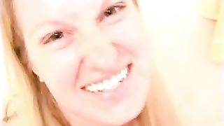 Blonde milf pooping a lot