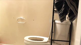 Same blonde girl shitting many times