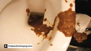 Hot brunette did a real mess