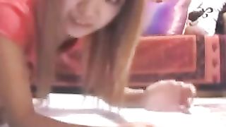 Cute Asian teen dropped a big one