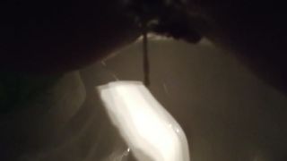 Creampied babe shitting