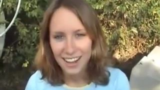 Hot girl shitting two times outdoor