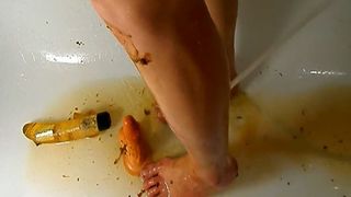 Dirty water from her ass