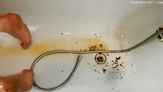 Dirty water from her ass