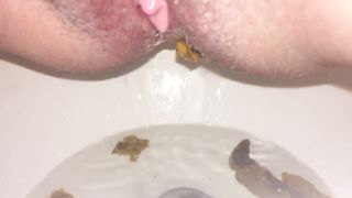 Close up shitting