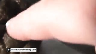 Huge turd from a perfect ass