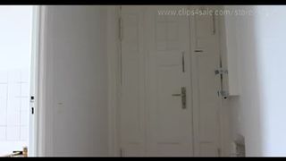 Milf shits a lot in white panties