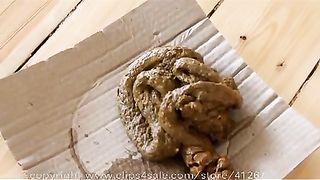 Milf shits a lot in white panties