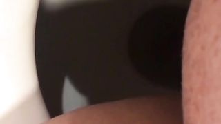 Shaved girl peeing and pooping