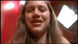 Shaved teen dropped big turd