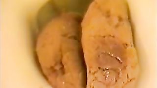 Huge turd dropped in toilet