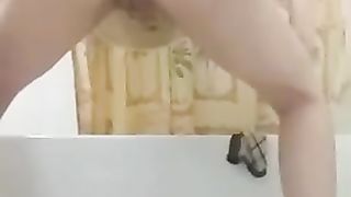 Sexy college girl shitting