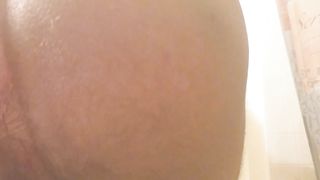 He decides to poop in close up