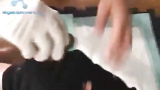 Black babe shits on old slave