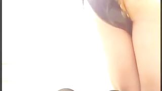 Japanese schoolgirl shits in panties