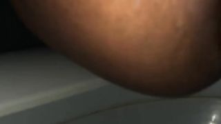 Ebony wife shitting and peeing