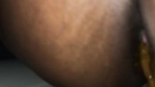 Ebony wife shitting and peeing