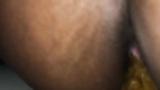Ebony wife shitting and peeing