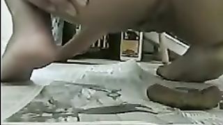 Black girl pooping two times