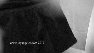 Spying on blonde babe pooping